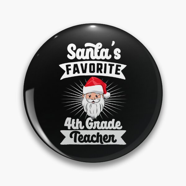 Item preview, Santa's Favorite 4th Grade Teacher Santa Claus Merry Christmas designed and sold by QueenOfPrint.