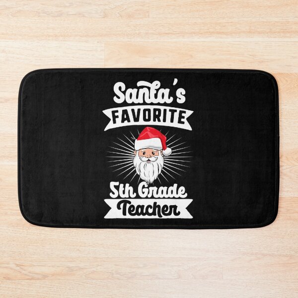 Item preview, Santa's Favorite 5th Grade Teacher Santa Claus Merry Christmas designed and sold by QueenOfPrint.