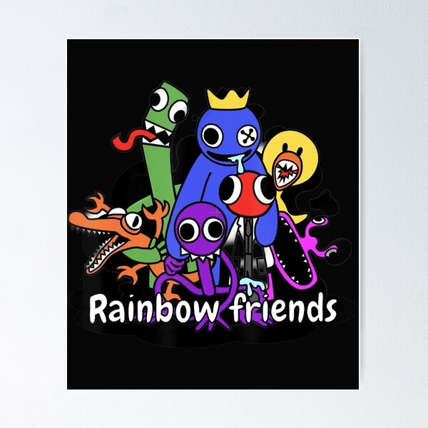 Green, orange and Blue rainbow friends characters  Poster for Sale by  ismailalrawi