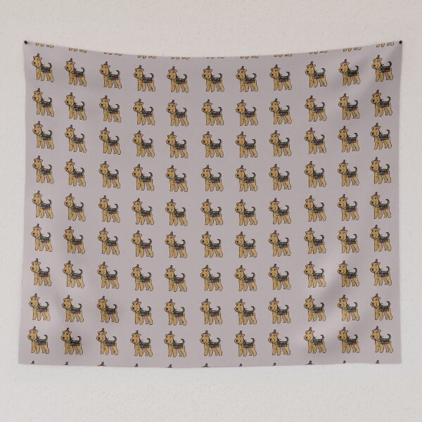 Item preview, airedale happy birthday designed and sold by Shellsiepup.