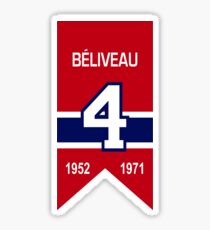 Jean Beliveau - retired jersey #4 Sticker