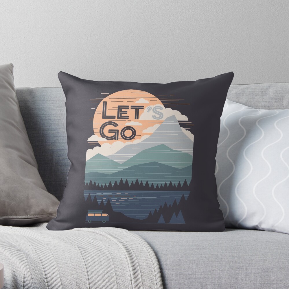 Let's Go Throw Pillow