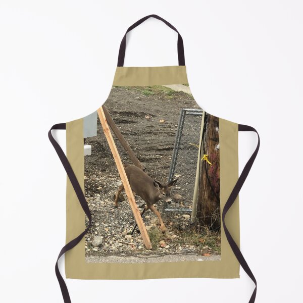 Item preview, deer walking through a construction yard - photo designed and sold by snail-galaxy.