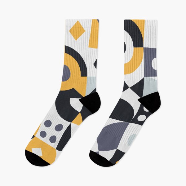Item preview, Abstract Geometrical Modern Art Pattern Texture Grey and Yellow Decorative Design designed and sold by ChaimaaKr.