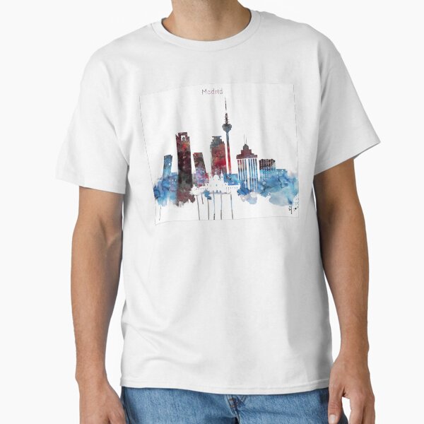 Item preview, Madrid Spain Skyline Watercolor  designed and sold by IvonDesign.