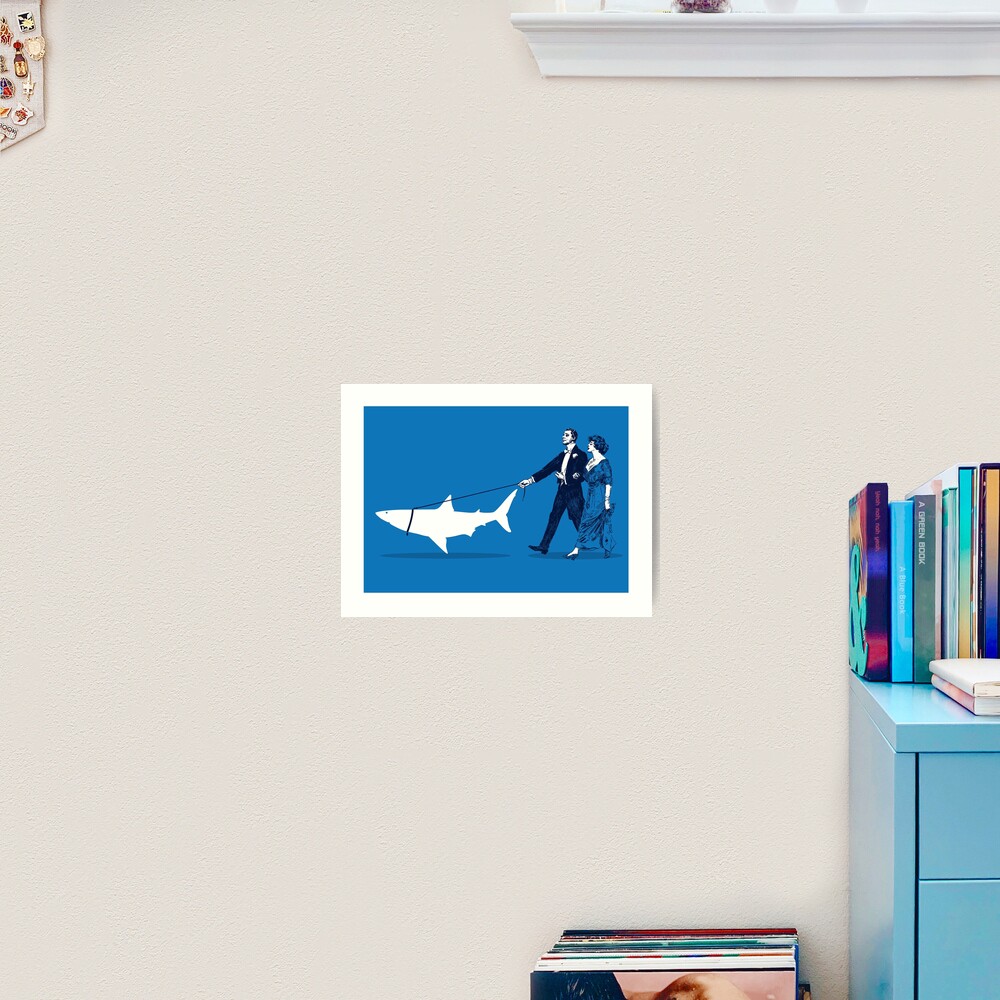 Walking the Shark Art Print