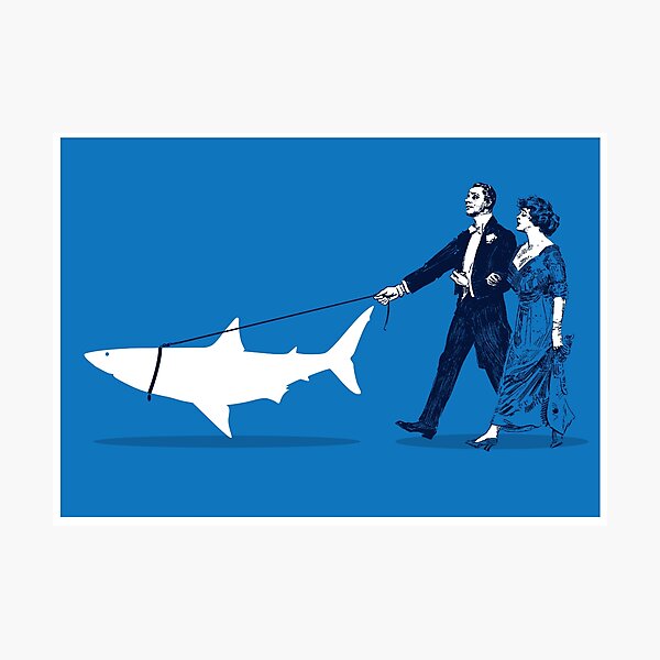 Walking the Shark Photographic Print