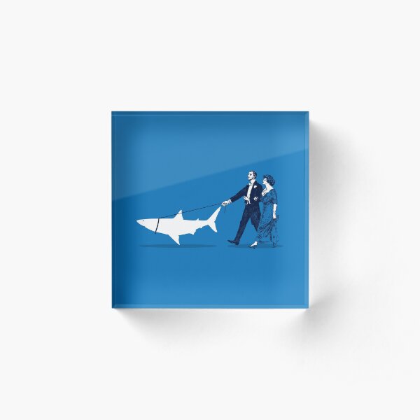 Walking the Shark Acrylic Block