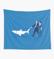Walking the Shark Wall Tapestry
