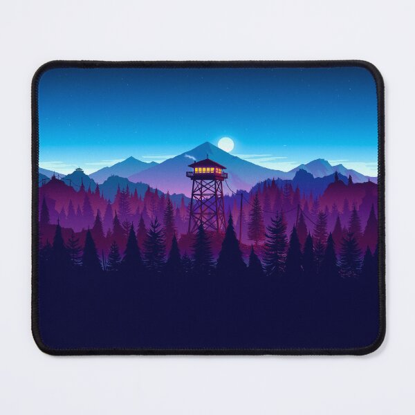 Firewatch Nighttime Art Design - 4k Mouse Pad