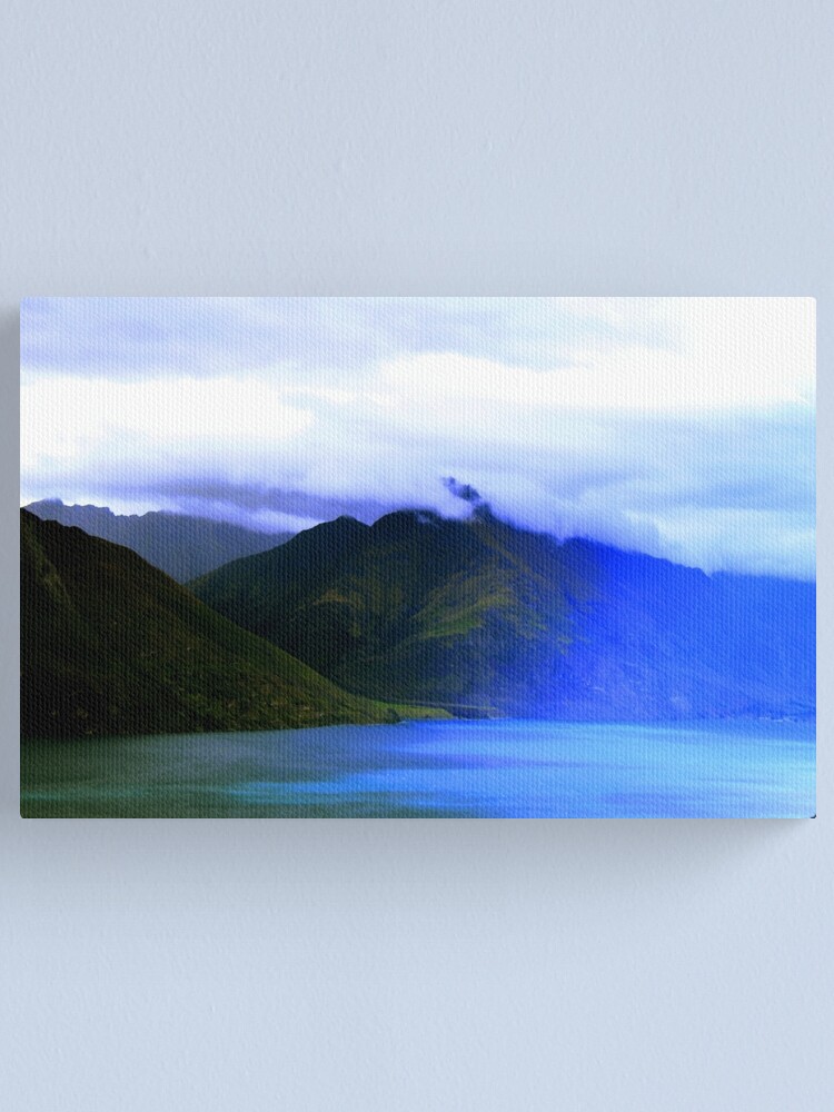 Alternate view of New Zealand Mountains Landscape Photography Canvas Print