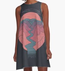 Canyon-Fluss A-Linien Kleid