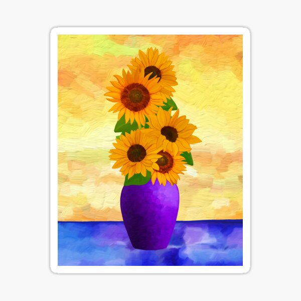 Sunflowers with Dancing Sunlight (12) Sticker