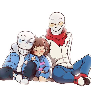 Undertale Sans, Papyrus, and Frisk fullbody stickers — PoetaxArt