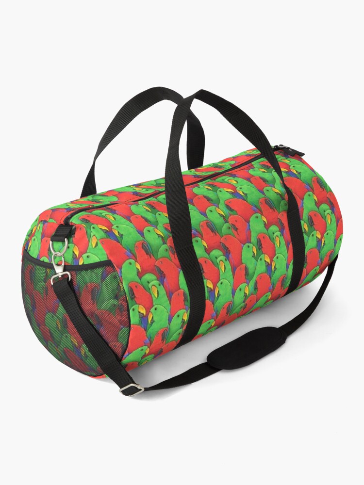 Thumbnail 2 of 3, Duffle Bag, Male and Female Eclectus Parrots designed and sold by MaratusFunk.