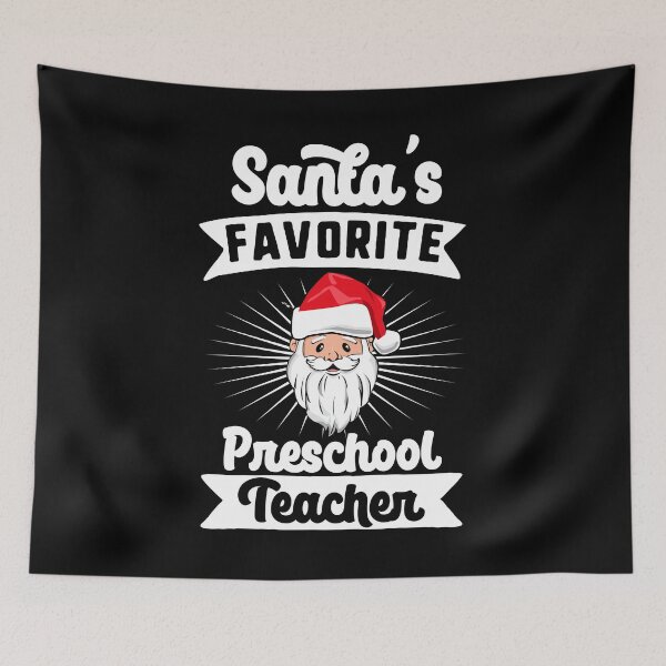 Item preview, Santa's Favorite Preschool Teacher Santa Claus Merry Christmas designed and sold by QueenOfPrint.