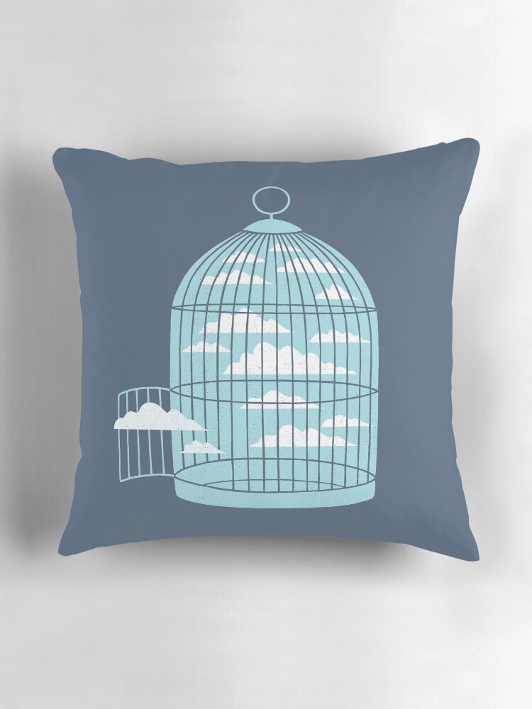 Thumbnail 3 of 4, Pillow, Free as a Bird designed and sold by thepapercrane.