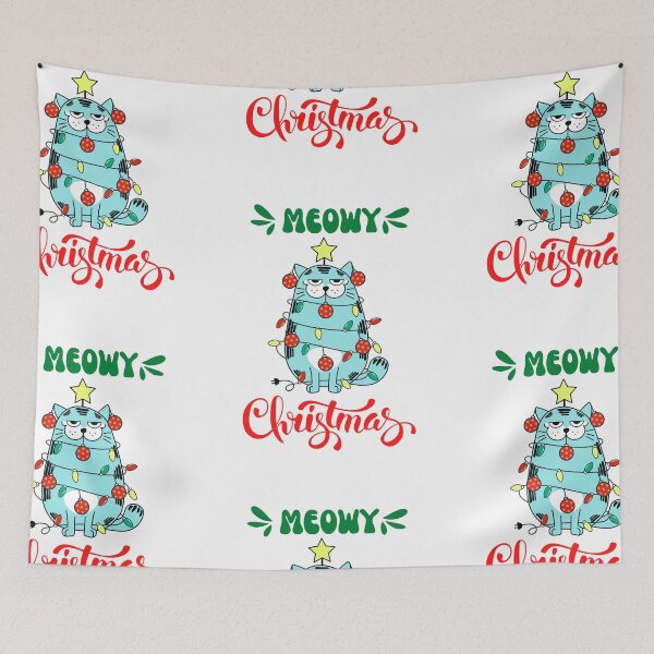 Item preview, Merry Catmas, Meowy Christmas, Funny Christmas, Cute Cat Lover, Christmas Approaching designed and sold by moderncrazeshop.