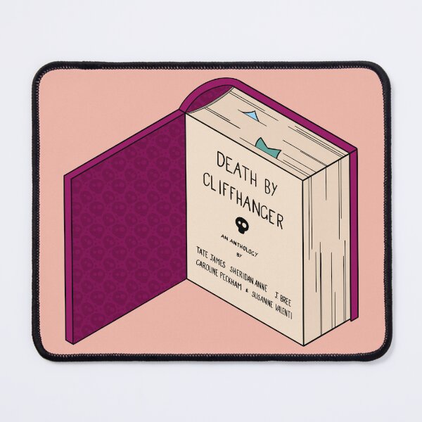 Item preview, Death by Cliffhanger designed and sold by Brews n Books.
