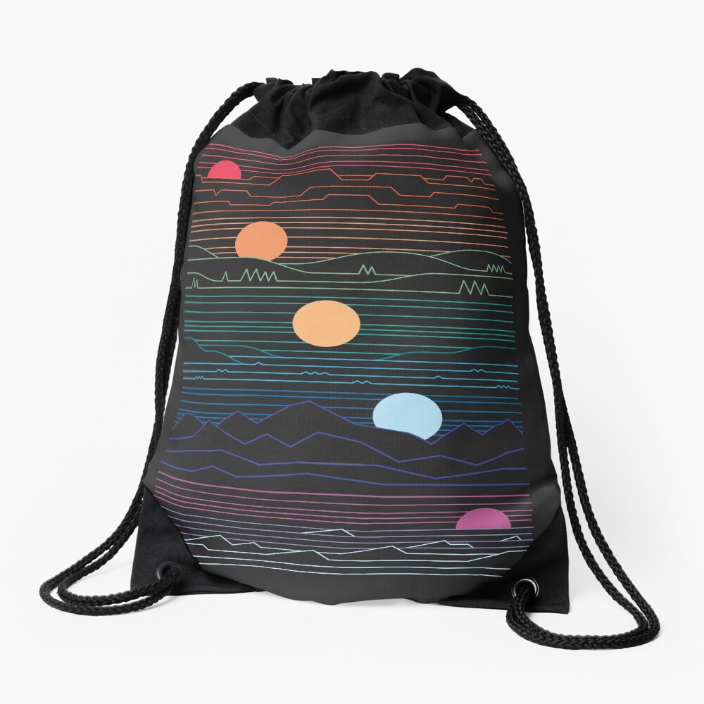 Many Lands Under One Sun Drawstring Bag