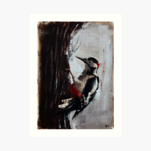 A Flash of Red Art Print