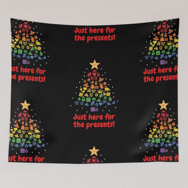 Item preview, Just here for the presents, Funny Christmas Tree, Lit up Tree, Christmas Gifts, Christmas Approaching designed and sold by moderncrazeshop.