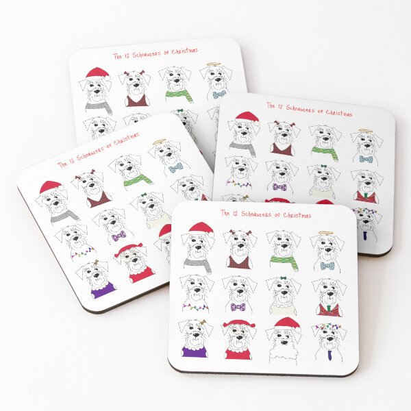 Item preview, The 12 Schnauzers of Christmas designed and sold by hbschnauzer.