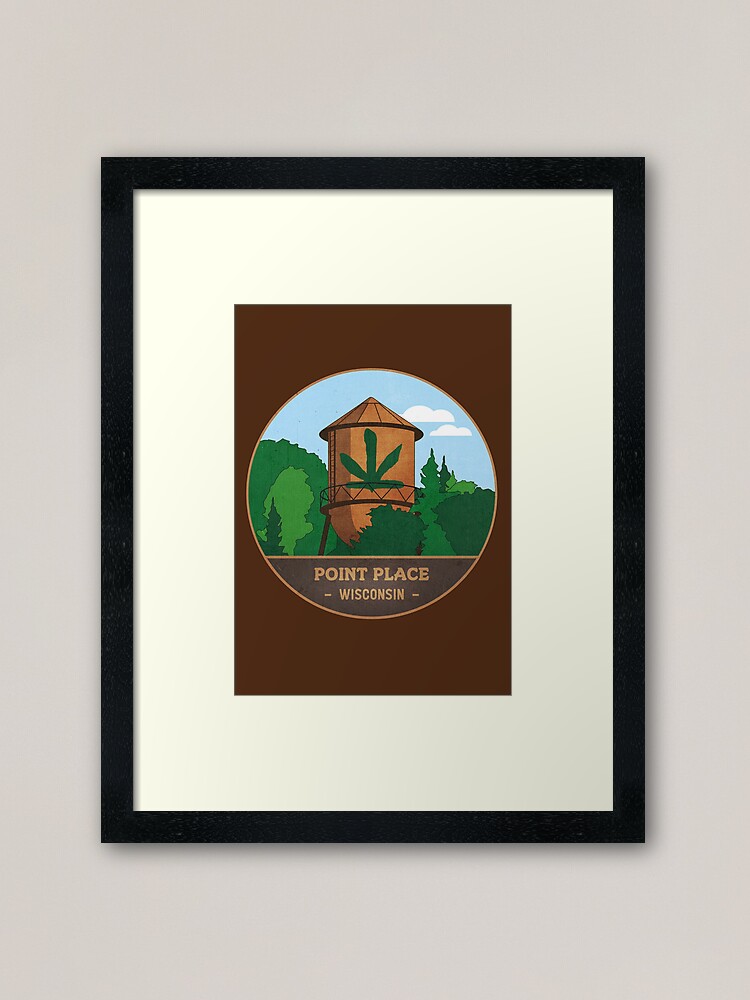 Alternate view of Point Place Water Tower Framed Art Print