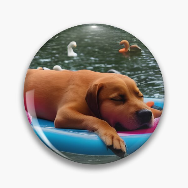Item preview, Puppy Napping On Pond Surrounded by Swans & Ducks designed and sold by QuackersWeb.