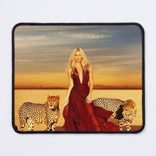 Item preview, Women And Pets Cheetah On The Desert Photoshot Aesthetic Poster designed and sold by roginezy.