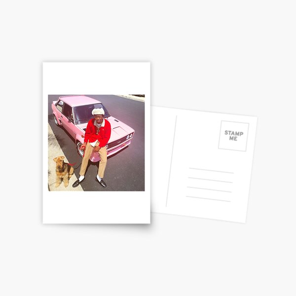 Item preview, He Sits On The Pink Car Popular Singer Creator And Dog  Aesthetic Poster designed and sold by roginezy.