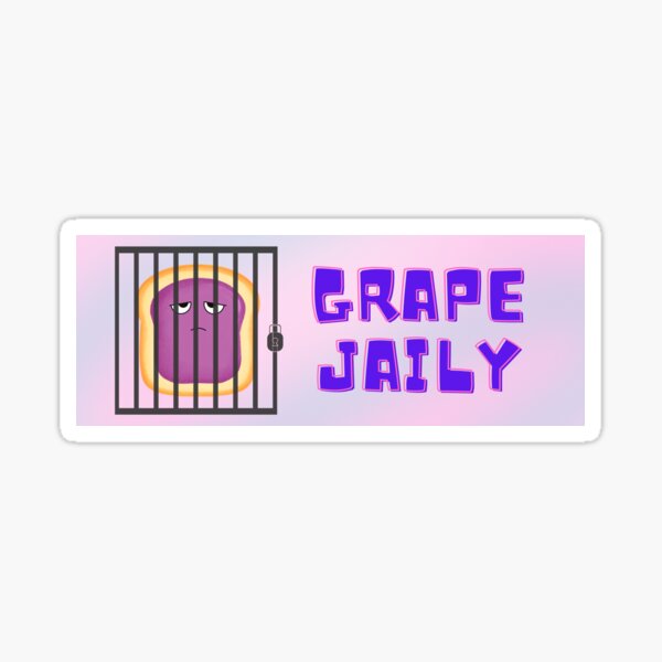 Item preview, Grape Jail-y Bumper Sticker designed and sold by hyperfocusrach.