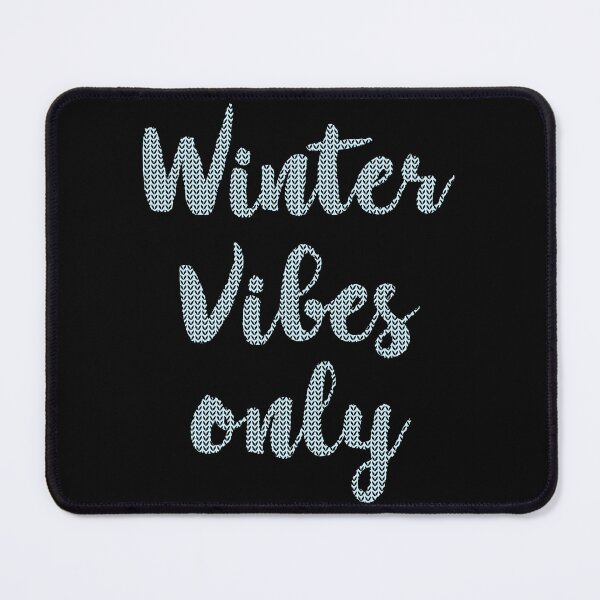 Item preview, Winter Vibes Only - Christmas Sweater Light Blue Text designed and sold by Whimsical Thinker.