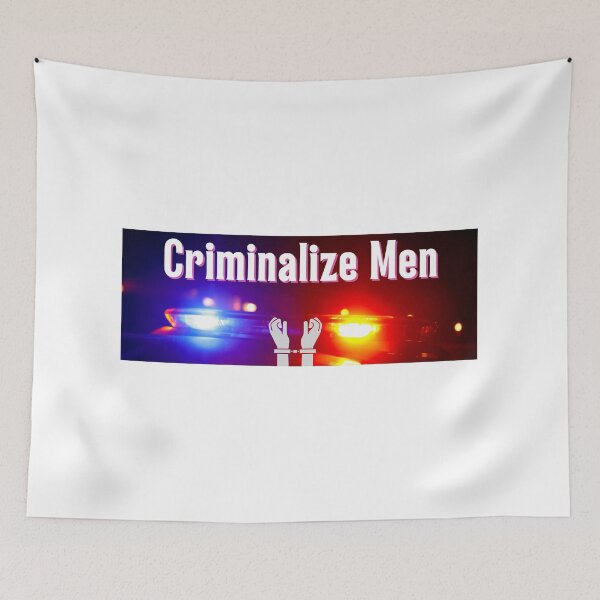 Item preview, Criminalize Men Funny Bumper Sticker designed and sold by hyperfocusrach.