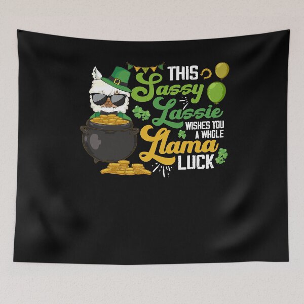 Item preview, Sassy Lassie Whole Llama Luck Shamrock St Patricks Day Llama designed and sold by oswaldcoccoh.