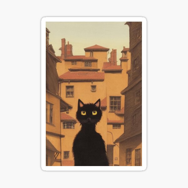 Artikel-Vorschau von Die schwarze Katze in der Stadt, designt und verkauft von Paradigme.