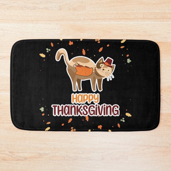 Item preview, A Cute and Funny Cat Eats Thanksgiving Turkey designed and sold by creaencuba.