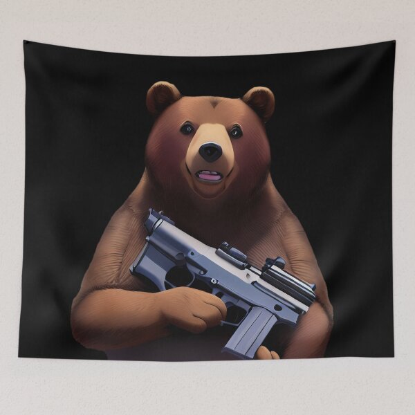 Item preview, Bear Gun Sticker designed and sold by BAYFAIRE.
