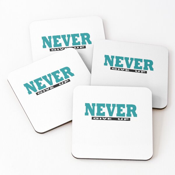 Item preview, Teal NEVER give Up- Christian Quote  designed and sold by Dailywalker22.