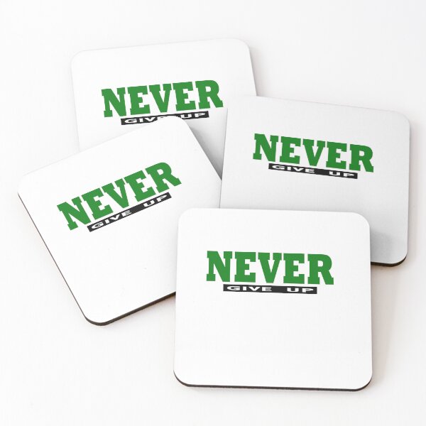 Item preview, Green NEVER give Up- Christian Quote  designed and sold by Dailywalker22.