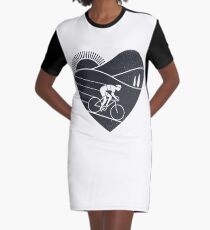 Love Cycling Graphic T-Shirt Dress