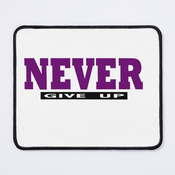 Item preview, Purple NEVER give Up- Christian Quote designed and sold by Dailywalker22.