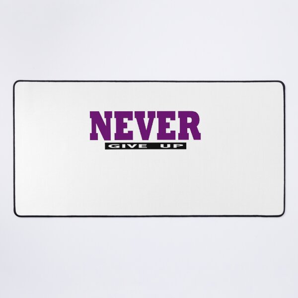 Item preview, Purple NEVER give Up- Christian Quote  designed and sold by Dailywalker22.