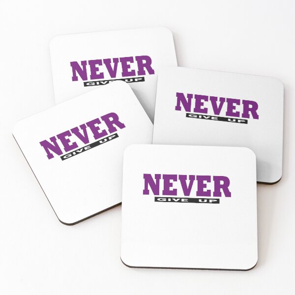 Item preview, Purple NEVER give Up- Christian Quote  designed and sold by Dailywalker22.