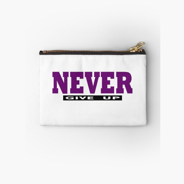 Item preview, Purple NEVER give Up- Christian Quote  designed and sold by Dailywalker22.
