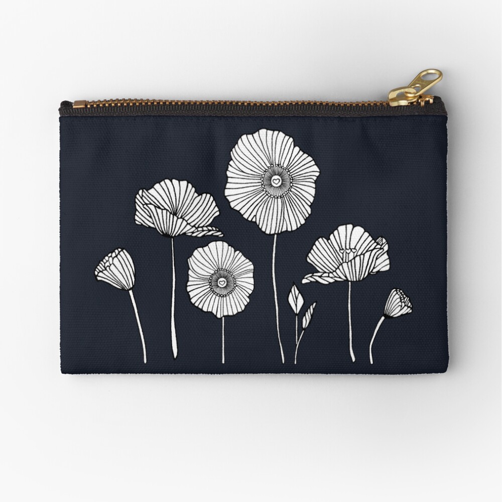 Poppies Zipper Pouch