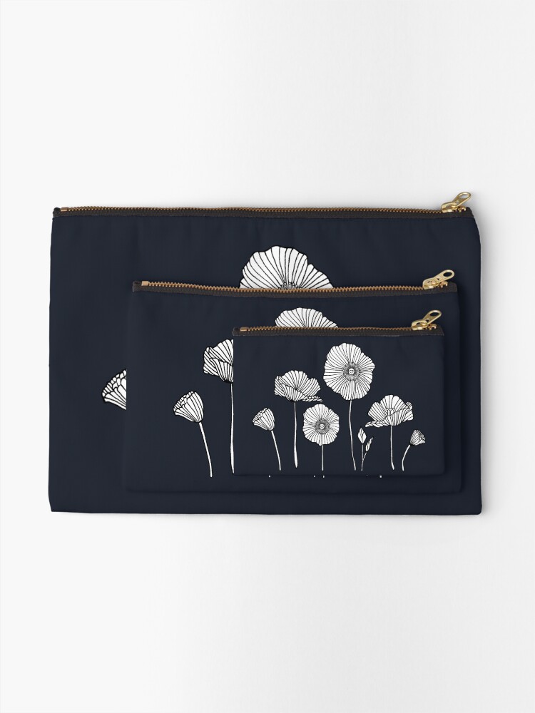 Alternate view of Poppies Zipper Pouch