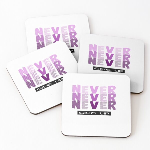 Item preview, Purple NEVER give Up- Christian Quote designed and sold by Dailywalker22.