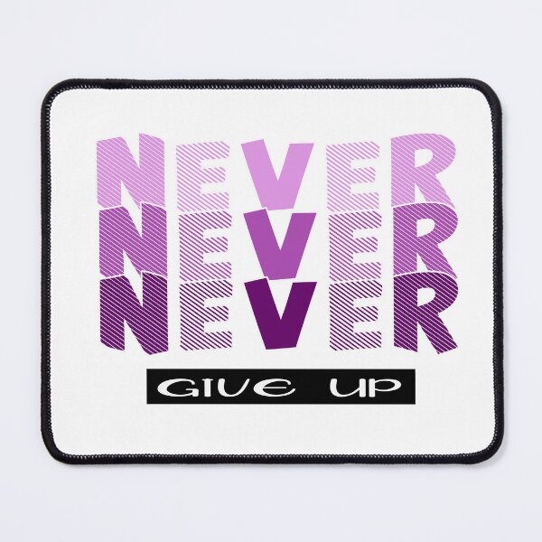 Item preview, Purple NEVER give Up- Christian Quote designed and sold by Dailywalker22.