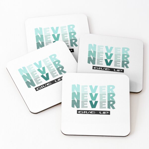 Item preview, Teal NEVER give Up- Christian Quote designed and sold by Dailywalker22.